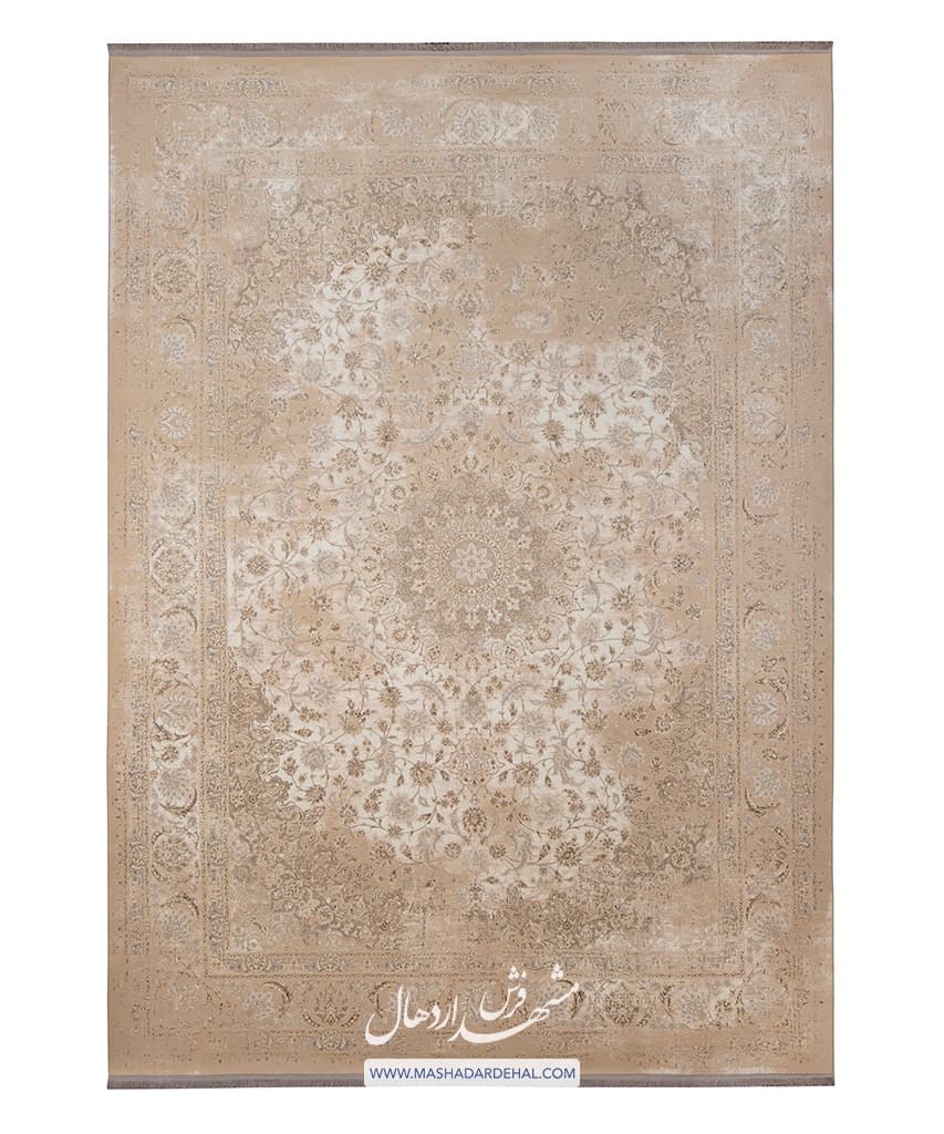 فرش اکریلیک ماشینی کد 226 زمینه نسکافه ای