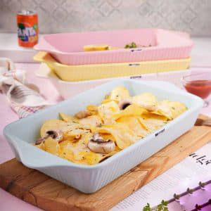 تابه مستطیل سرامیکی وانسل رنگی