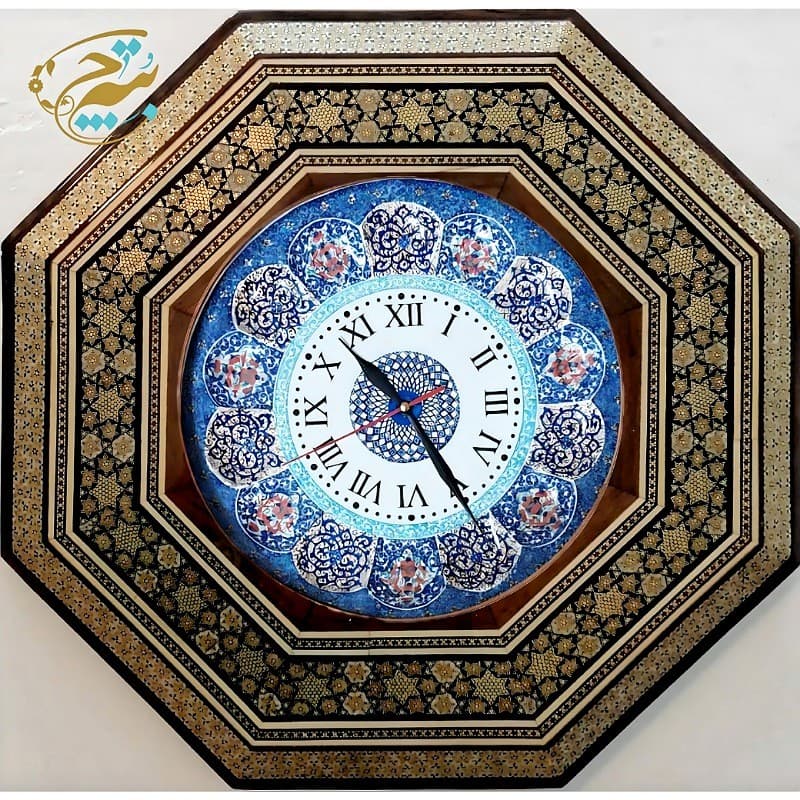 ساعت خاتم کاری هشت گوش ستاره قطبی با صفحه میناکاری — تصویر ۶