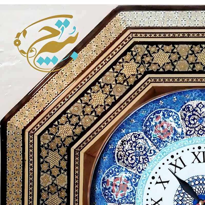 ساعت خاتم کاری هشت گوش ستاره قطبی با صفحه میناکاری — تصویر ۳