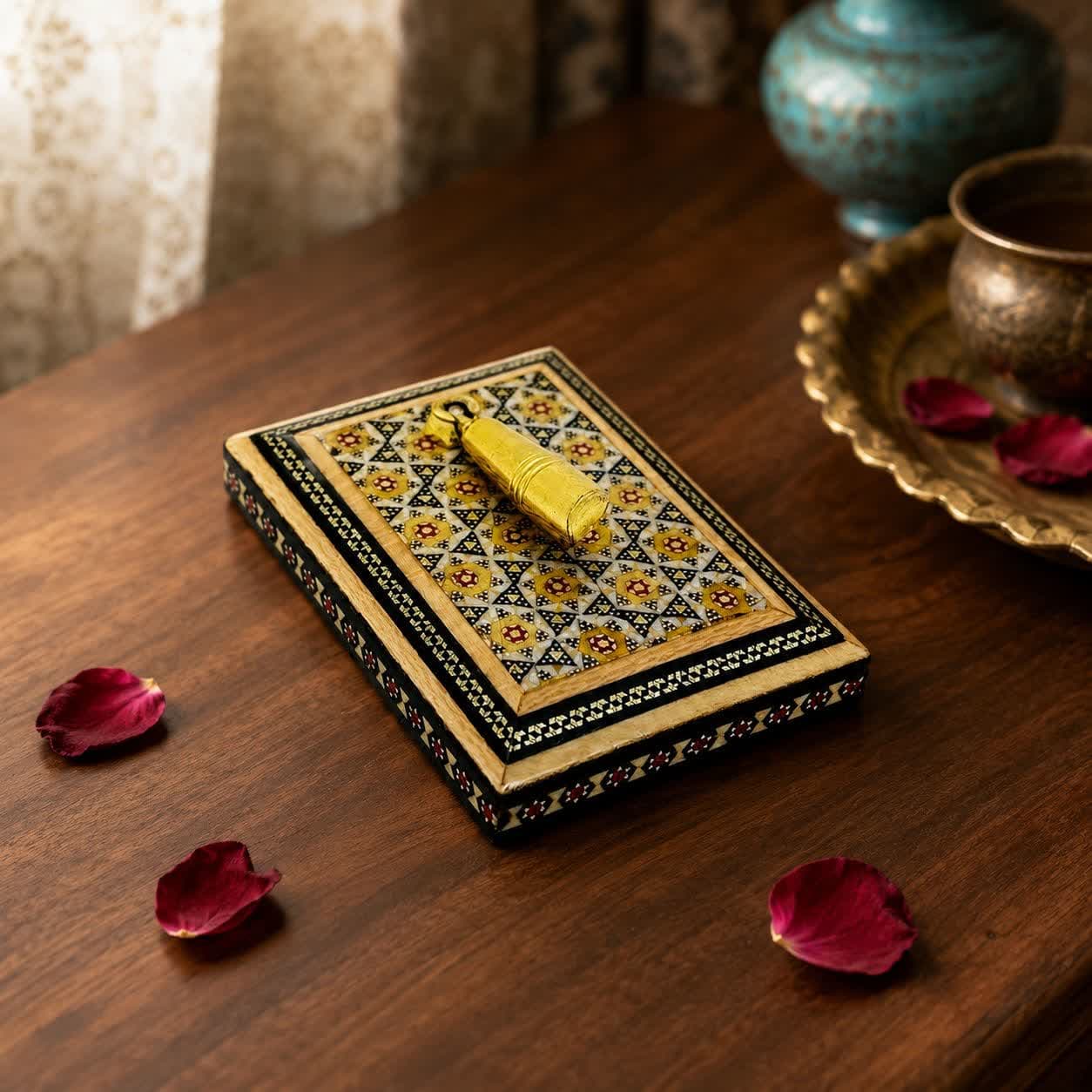 جاقلمی تک قیف خاتم کاری چهارگوش