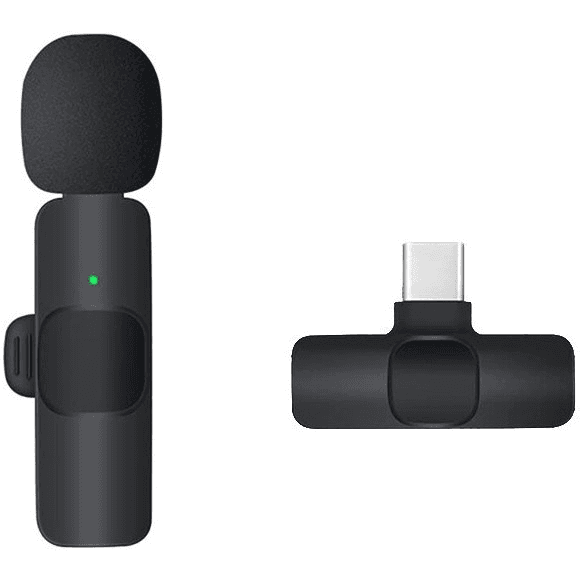 میکروفون یقه‌ای بی‌سیم MJD Type-C همراه مبدل Micro USB | مناسب تولید محتوا و ضبط صدا