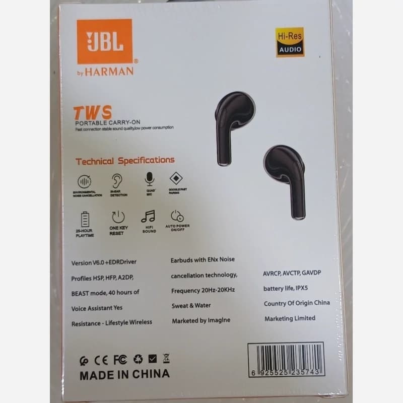 ایرپاد JBL مدل AIR192 | شارژدهی تا 40 ساعت | هندزفری بی سیم — تصویر ۲