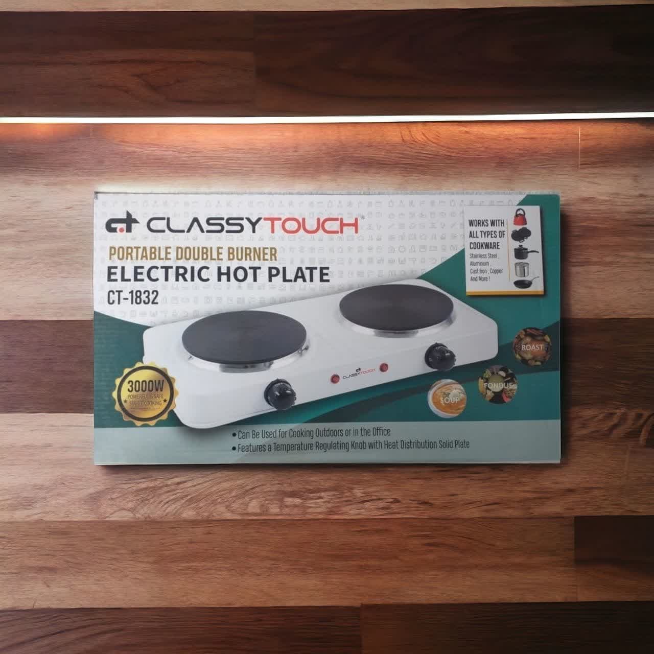 هیتر برقی دو قلو برند کلاسی تاچ classy touch صفحه چدنی — تصویر ۳