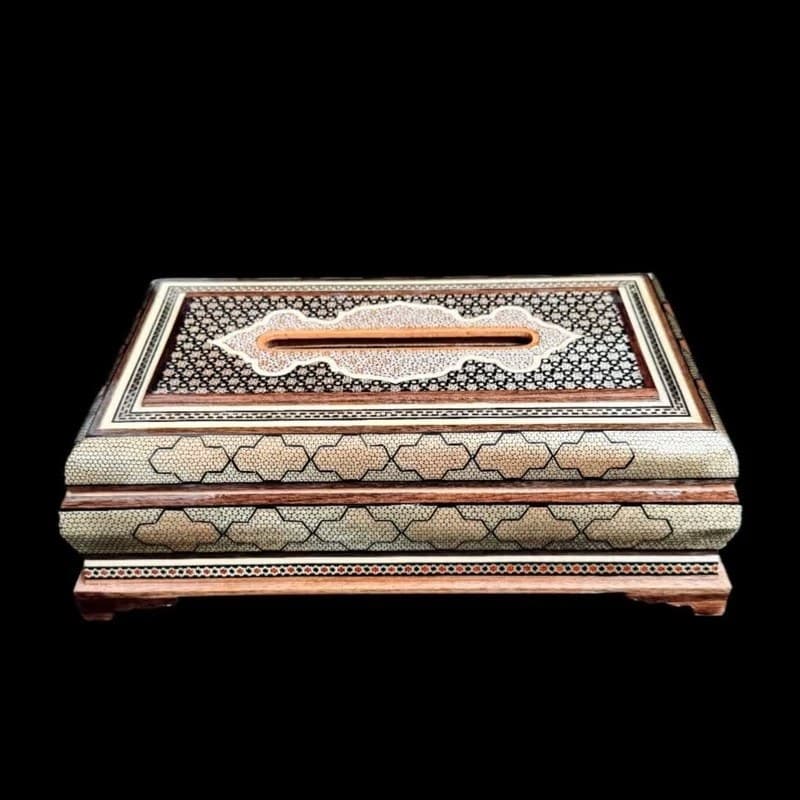 جعبه دستمال کاغذی خاتم صلیبی تمام سیم — تصویر ۳