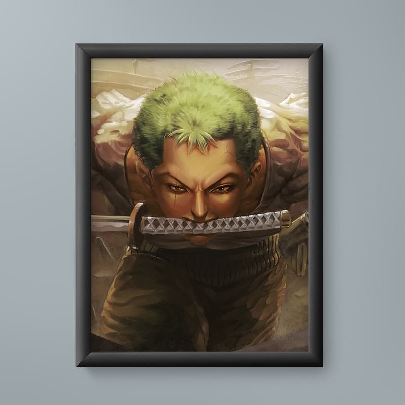 تابلو مدل انیمه زورو وان پیس zoro one piece anime 04