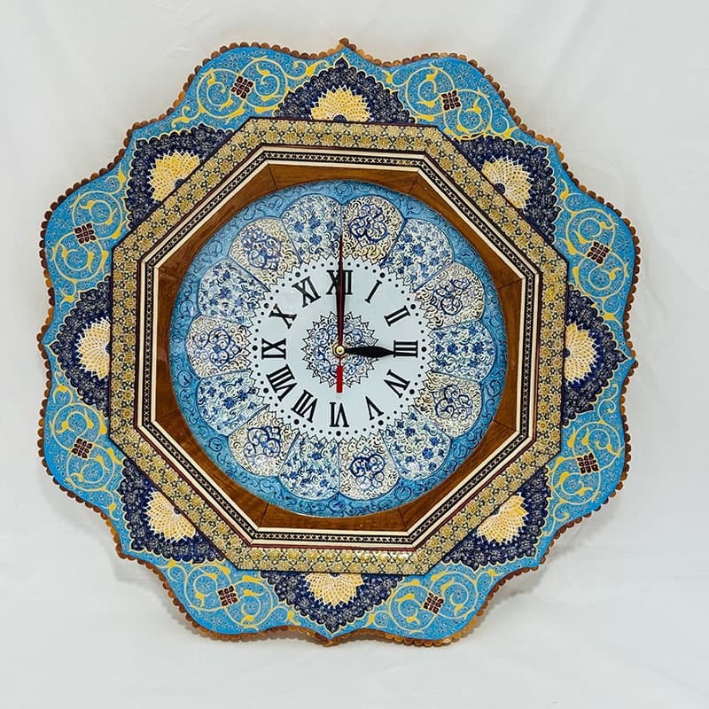ساعت خاتم کاری با صفحه میناکاری