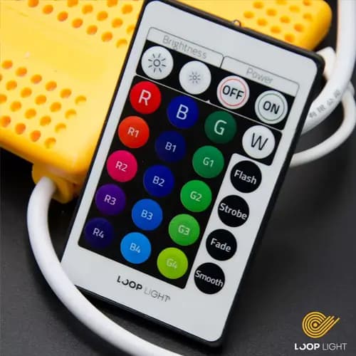 ریموت کنترل ریسه RGB لوپ لایت 220 ولت IR — تصویر ۴