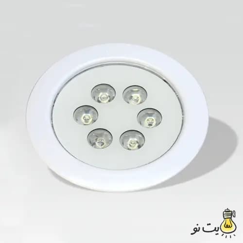 چراغ توکار استخری تک رنگ 6 وات EMAX