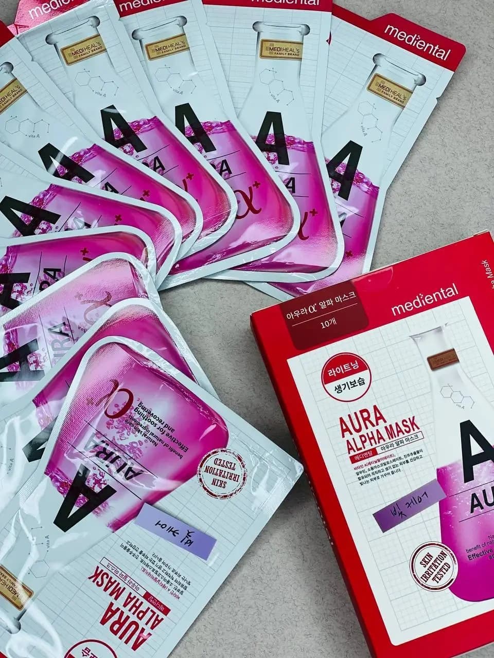 ماسک ورقه ای ترمیم کننده و روشن کننده اورا آلفا کره Aura Alpha — تصویر ۳