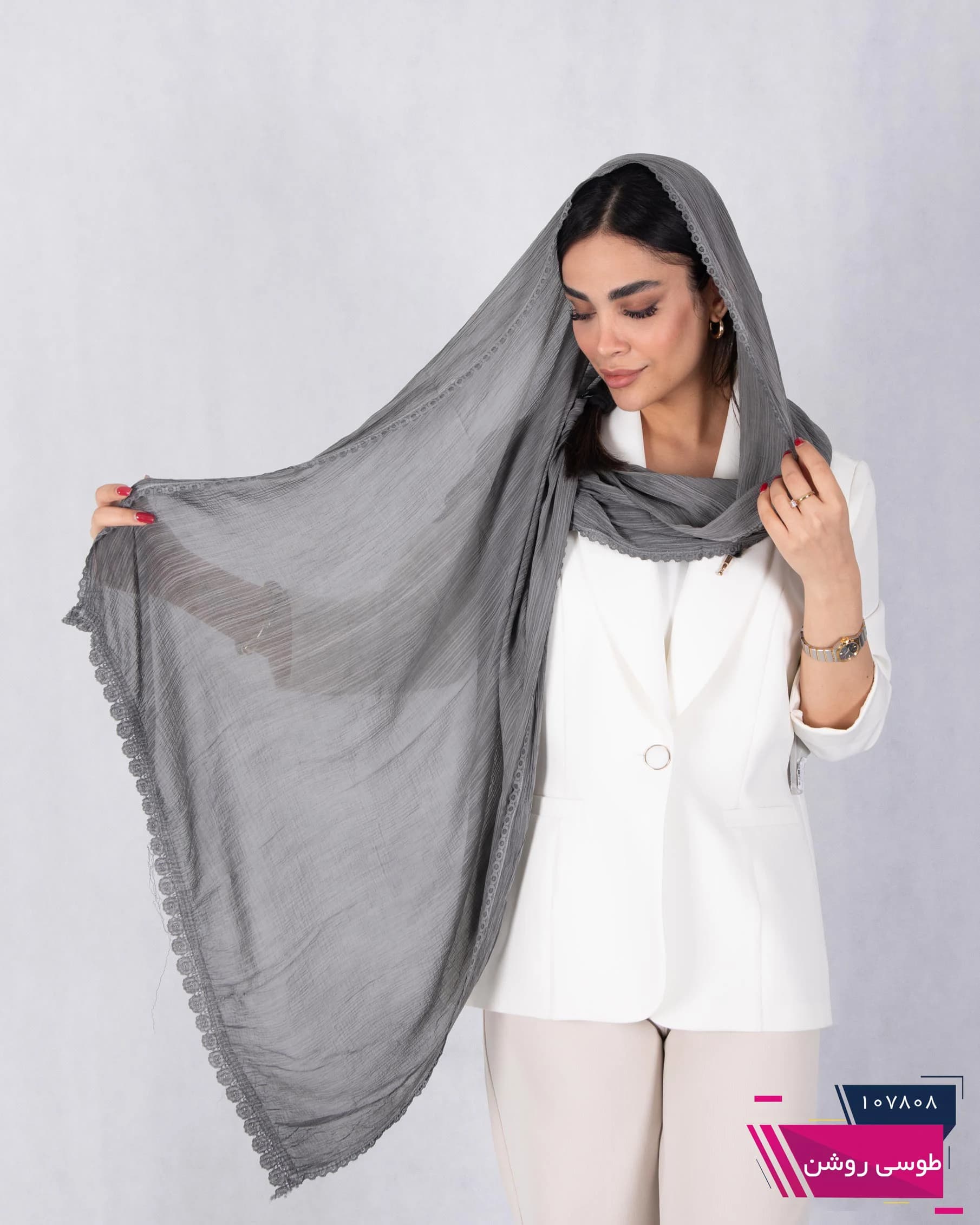 شال پلیسه لبه گیپور — تصویر ۸
