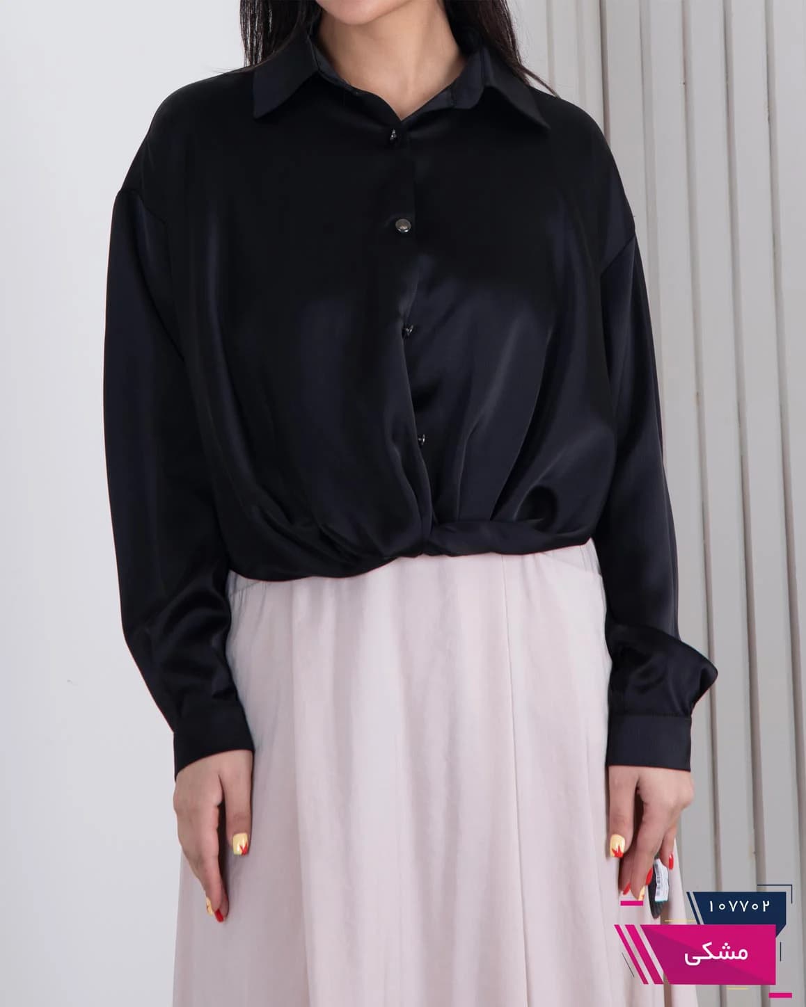 شومیز ساتن گره ای TAFFETA — تصویر ۶