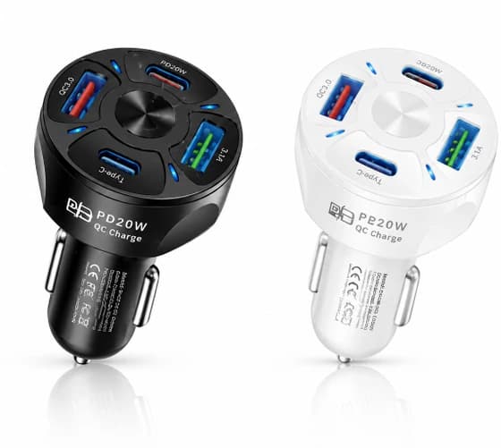 شارژر فندکی ۴ پورت شارژ مدل HC-358PD