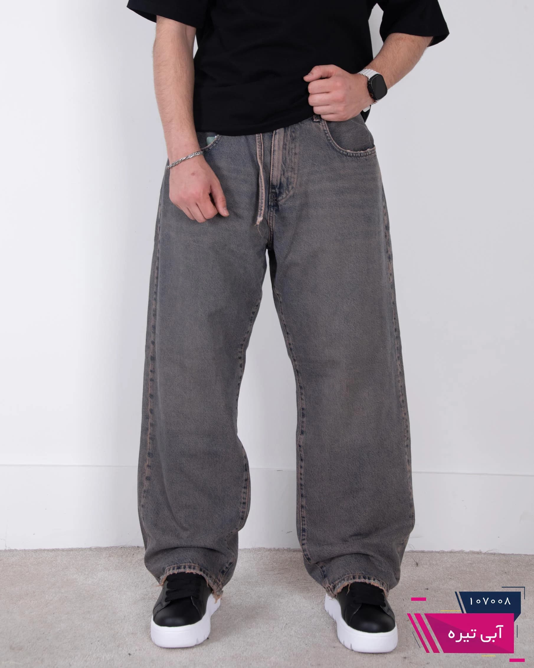 شلوار جین مردونه فول بگ بند جینPULL&BEAR/6088 — تصویر ۶