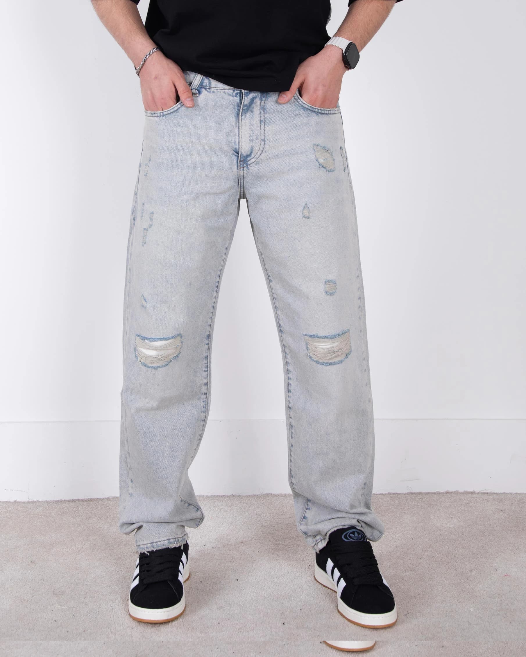 شلوار جین مردونه بگ زاپدار BERSHKA/6066