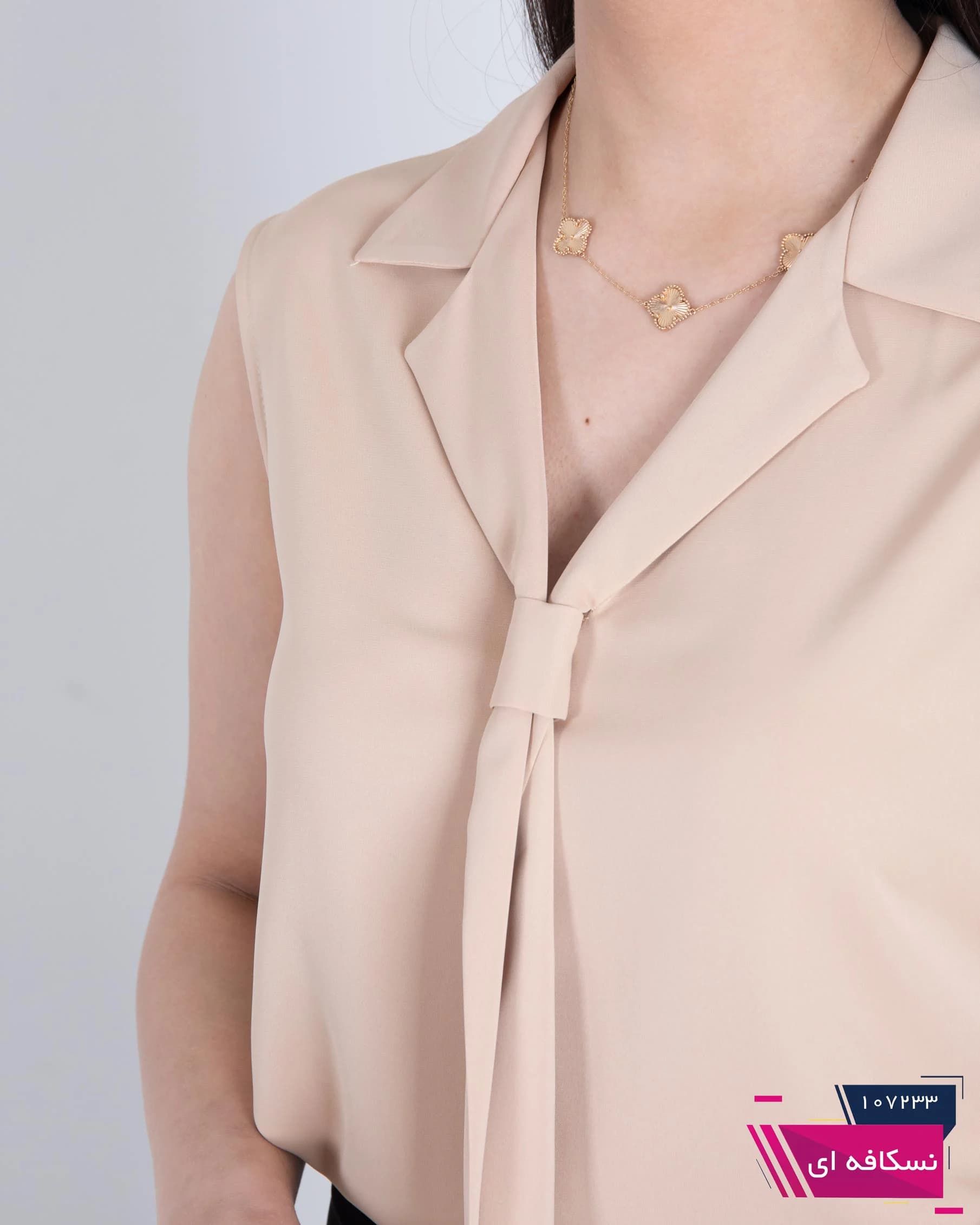 تاپ دخترونه یقه دار کرواتی VALERIE — تصویر ۷