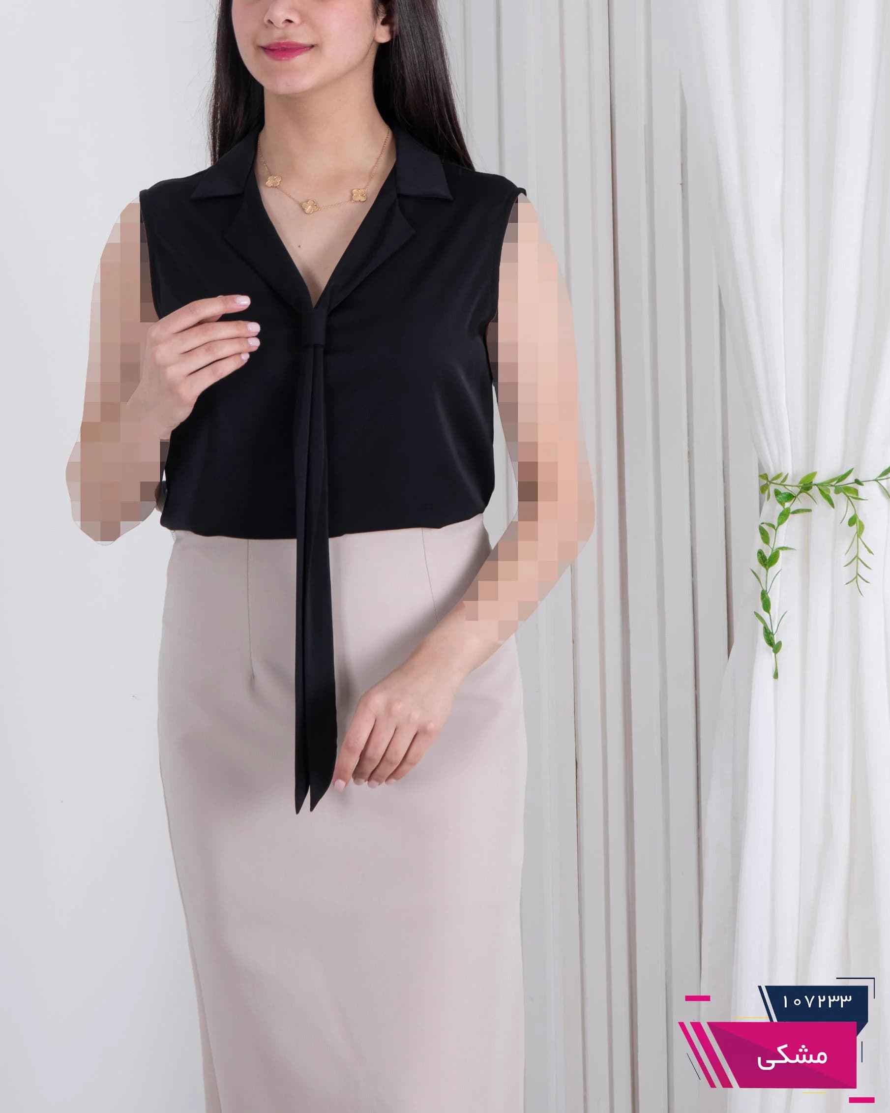 تاپ دخترونه یقه دار کرواتی VALERIE — تصویر ۵