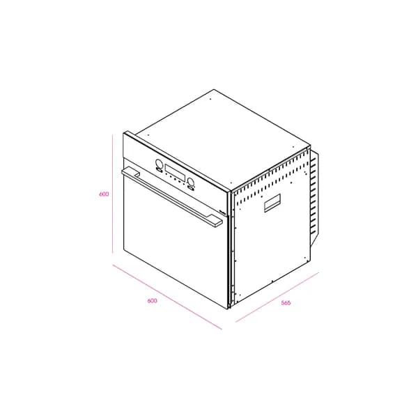 فر توکار کن مدل استون STONE_M مشکی استیل — تصویر ۲