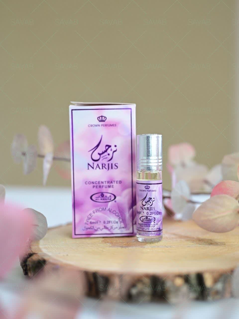 عطر روغنی گل نرگس حجم 6میل برند الرحاب ساخت کشور امارات