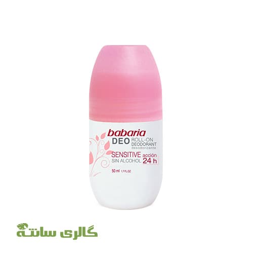 مام رول ضد تعریق باباریا babaria مدل sensitive accion حجم 50 میل
