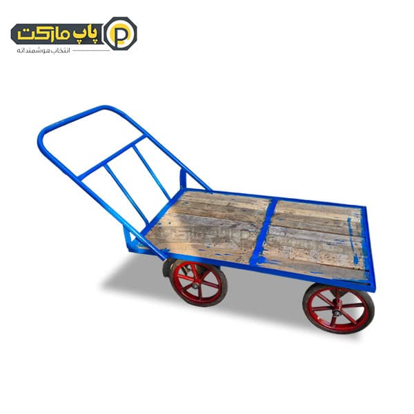 گاری سنتی 80*120 با چرخ پرسی سفارشی تحمل بار 500 کیلو