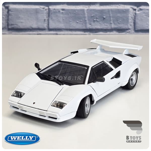 ماکت ماشین لامبورگینی کانتاش ال پی سفید ویلی(Lamborghini Countach LP5000 S welly)