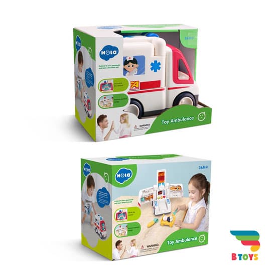 ماشین آمبولانس موزیکال هولی تویز(هولا تویز)کد 9997(Hola toys-9997) — تصویر ۴