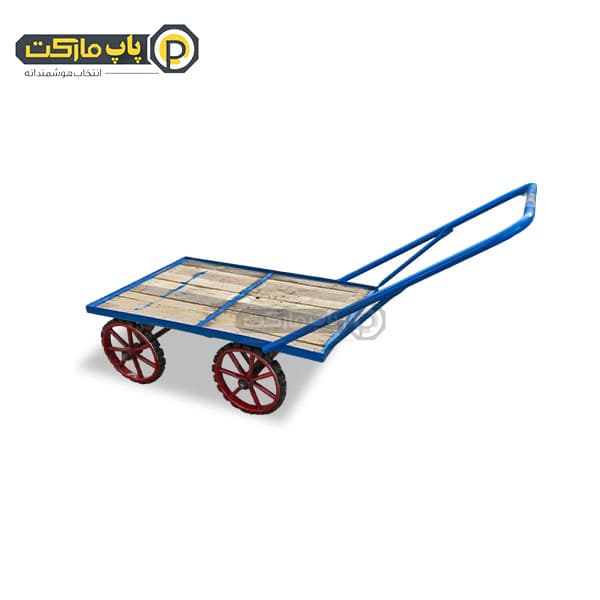گاری طرح قدیم چوبی سنتی تحمل بار 1200 کیلو چرخ 8 پر تقویت