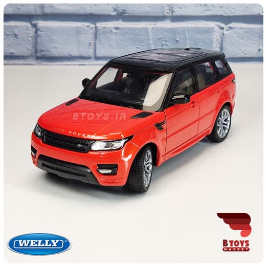 ماکت ماشین رنجرور اسپورت نارنجی ویلی(Range Rover Sport welly)