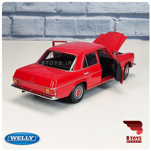 ماکت ماشین مرسدس بنز 220 (معماری)قرمز ویلی(Mercedes Benz 220 welly) — تصویر ۳