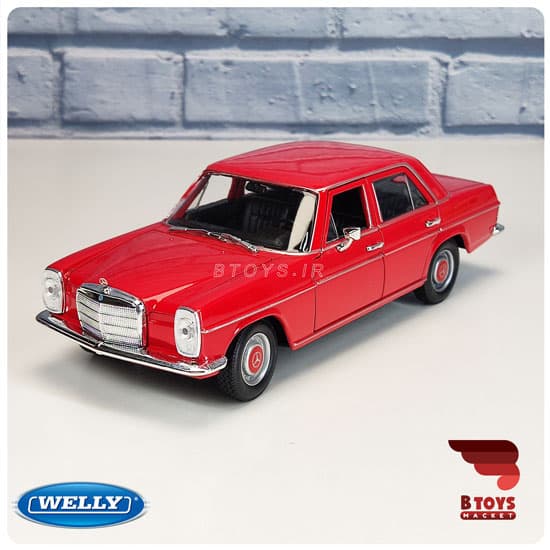 ماکت ماشین مرسدس بنز 220 (معماری)قرمز ویلی(Mercedes Benz 220 welly)