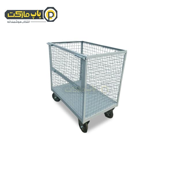 گاری چهار چرخ 50*66 دور توری 1 متر یک طرف بازشو — تصویر ۲