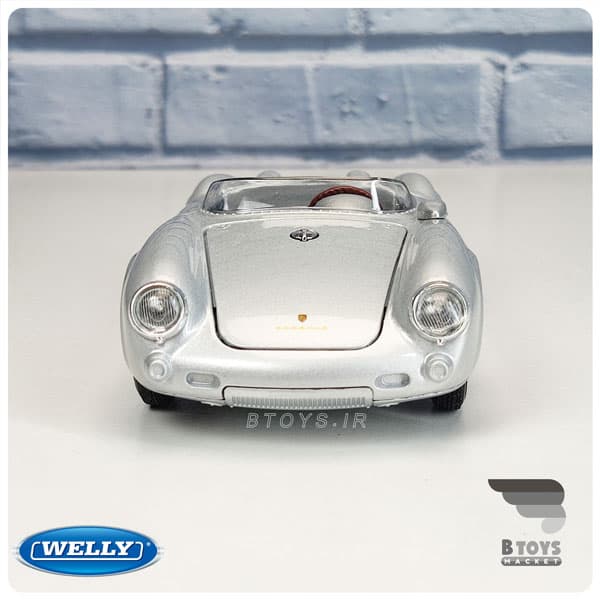 ماکت ماشین پورشه اسپایدر 550 نقره ای ویلی(Porsche 550 Spyder welly) — تصویر ۴
