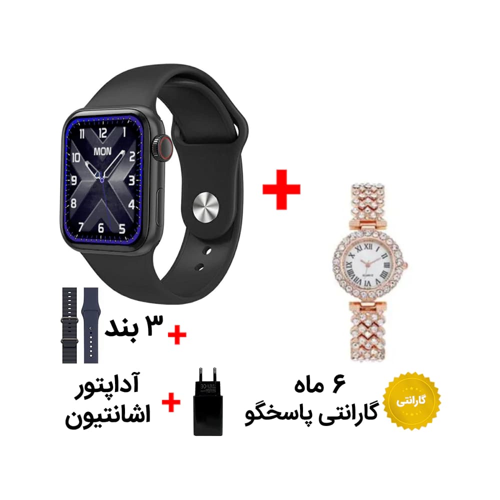 ساعت هوشمند زنانه کوچک WISME X60 mini با 3 بند و ساعت مچی