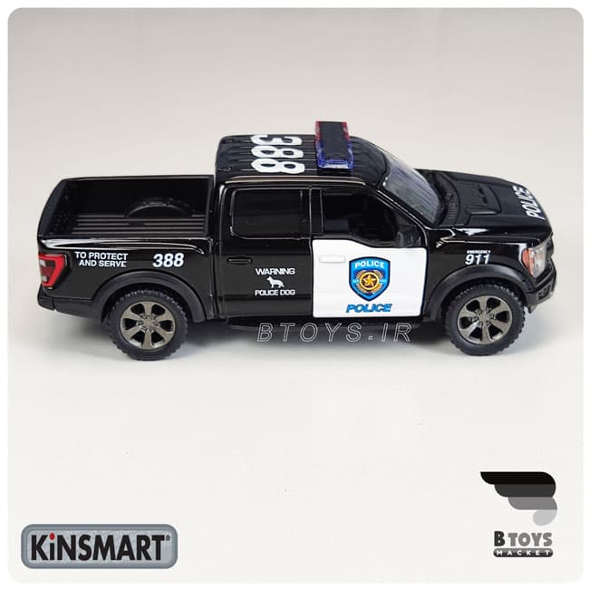 ماکت ماشین فورد اف150 رپتور 2022 پلیس کینسمارت(Ford F-150 Raptor police kinsmart) — تصویر ۶