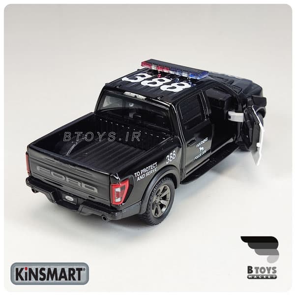 ماکت ماشین فورد اف150 رپتور 2022 پلیس کینسمارت(Ford F-150 Raptor police kinsmart) — تصویر ۷