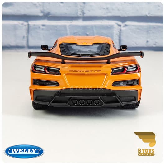 ماکت ماشین شورولت کوروت زد 06 2023 نارنجی ویلی(Chevrolet Corvette Z06 2023 welly) — تصویر ۵
