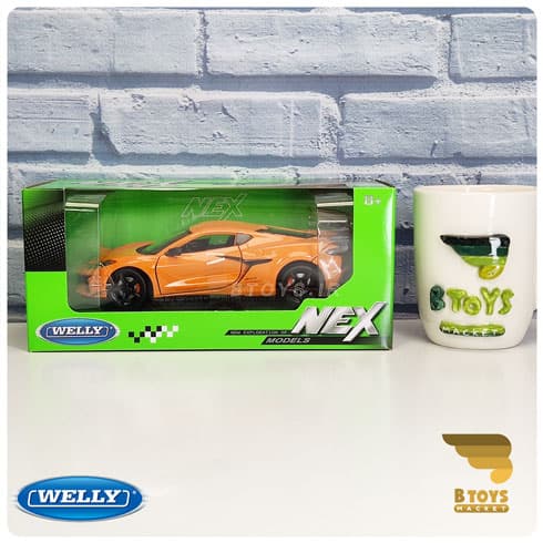 ماکت ماشین شورولت کوروت زد 06 2023 نارنجی ویلی(Chevrolet Corvette Z06 2023 welly) — تصویر ۳