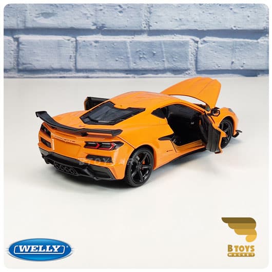 ماکت ماشین شورولت کوروت زد 06 2023 نارنجی ویلی(Chevrolet Corvette Z06 2023 welly) — تصویر ۲