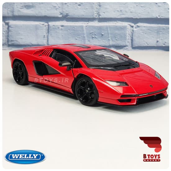 ماکت ماشین لامبورگینی کانتاش ال پی یک قرمز ویلی(Lamborghini Countach LP1 800-4 GTR welly) — تصویر ۶