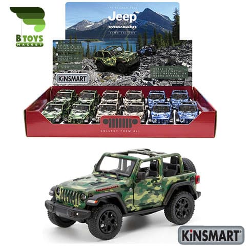 ماکت ماشین جیپ رانگلر کماندویی (کامو اِدیشن) 2018 کینسمارت ( Jeep Wrangler camo edition kinsmart)