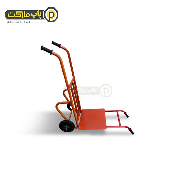 چرخ دستی سنگین کفی 50*50 با چرخ دایکاست و دسته کمکی