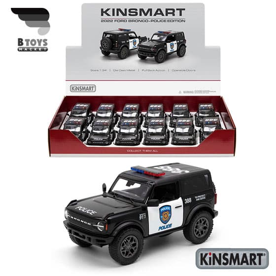 ماکت ماشین فورد برانکو پلیس کینسمارت(ford bronco police kinsmart)