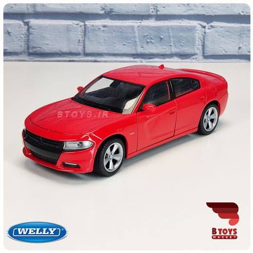 ماکت ماشین دوج چارجر 2016 نارنجی ویلی(Dodge charger 2016 welly)