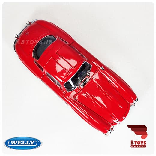 ماکت مرسدس بنز 300 اس ال قرمز ویلی(Mercedes benz 300sl welly) — تصویر ۵
