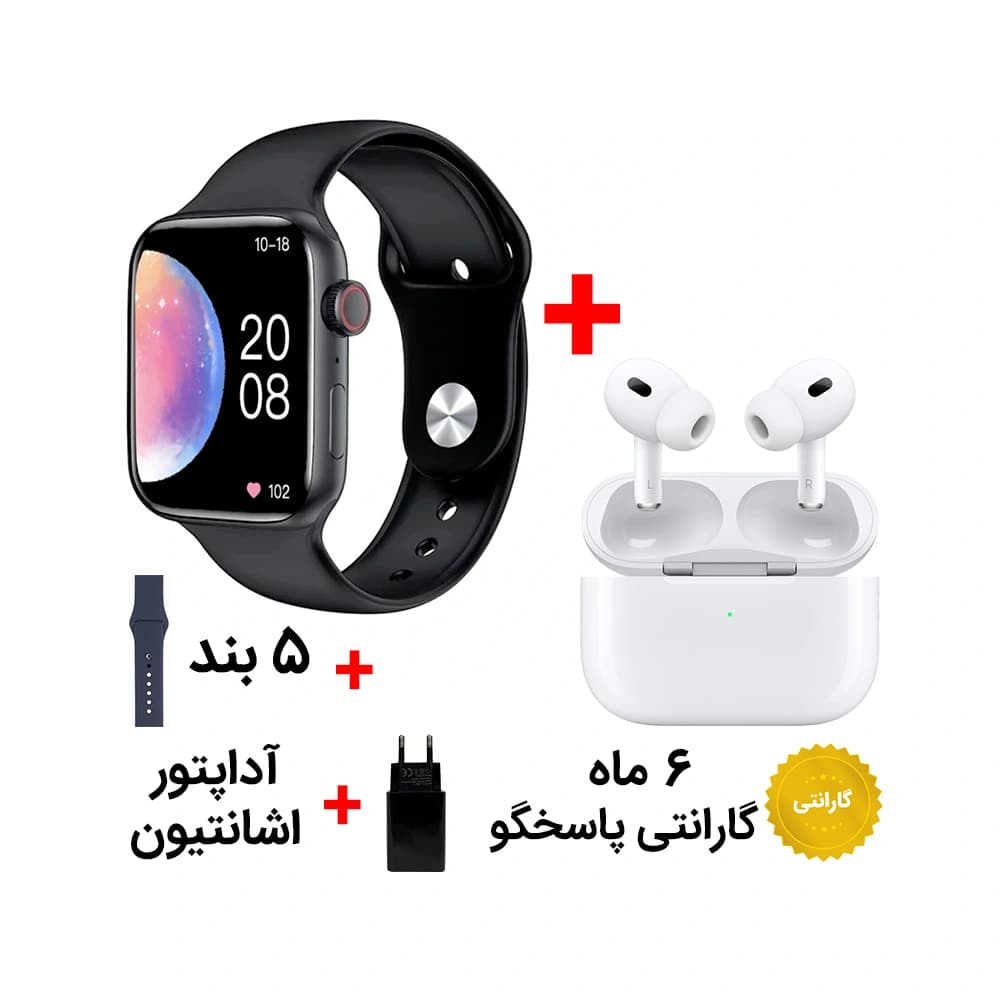 ساعت هوشمند زنانه کوچک WISME X33 mini با 5 بند و ایرپاد اپل