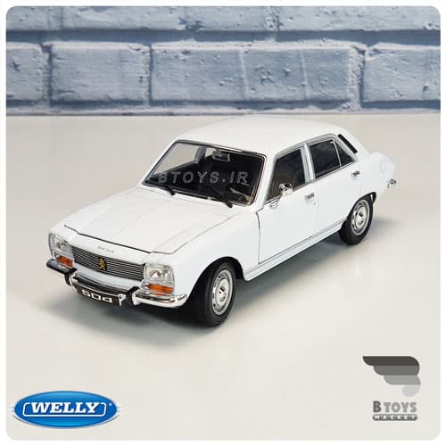 ماکت ماشین پژو 504 سفید ویلی(PEUGEOT 504 welly) مقیاس:1/24