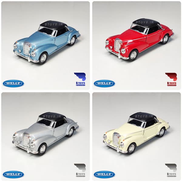 ماکت ماشین مرسدس بنز 300 ویلی(Mercedes Benz 300S 1955 welly) — تصویر ۳