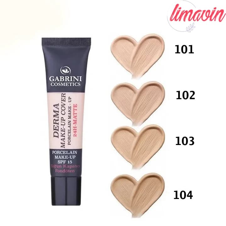 کرم پودر مات گابرینی 24 ساعته مدل Derma انواع پوست حجم 40 میلی لیتر — تصویر ۴