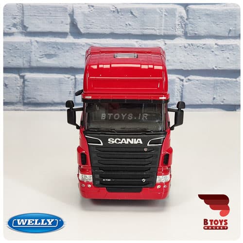 ماکت ماشین کامیون اسکانیا آر730 دومحور قرمز ویلی(SCANIA R730 welly) — تصویر ۴